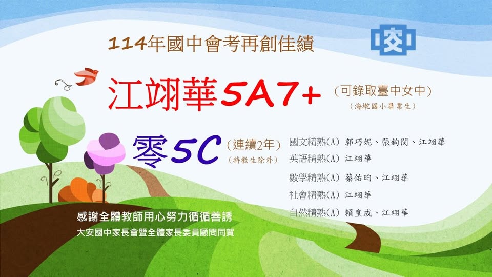 114年教育會考再創佳績